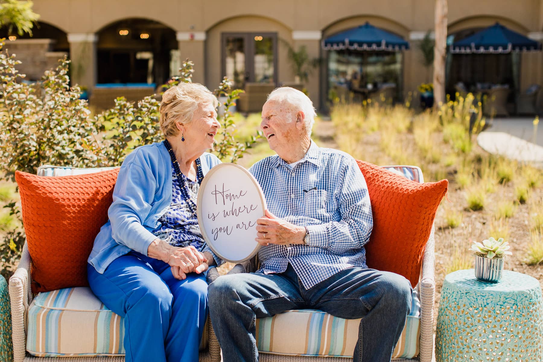 senior couple in assisted living
