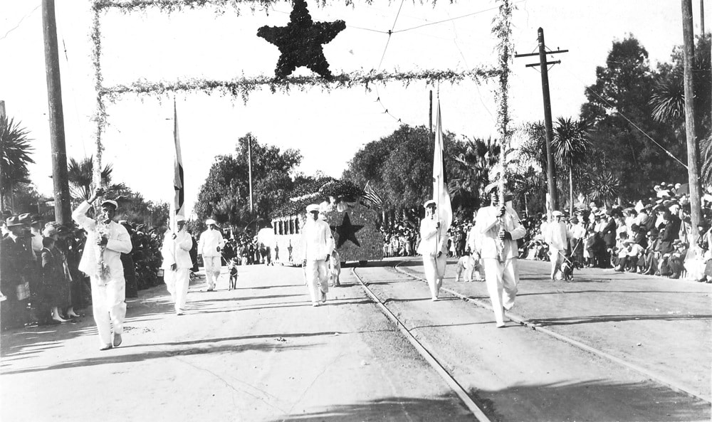Pasadena Tournament of Roses Parade, Santa Anita Ranch Entry, 1920.