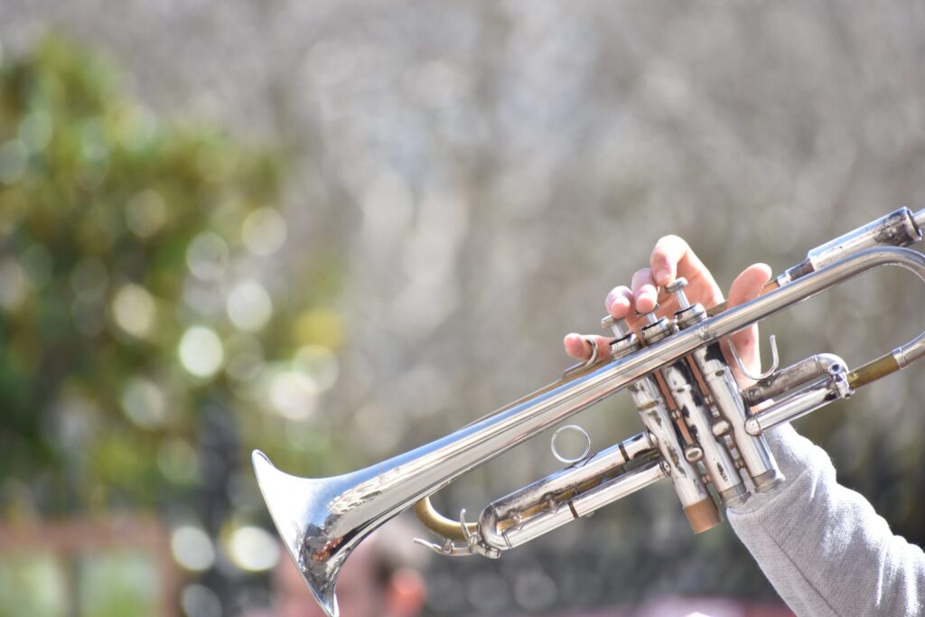 trumpet playing music