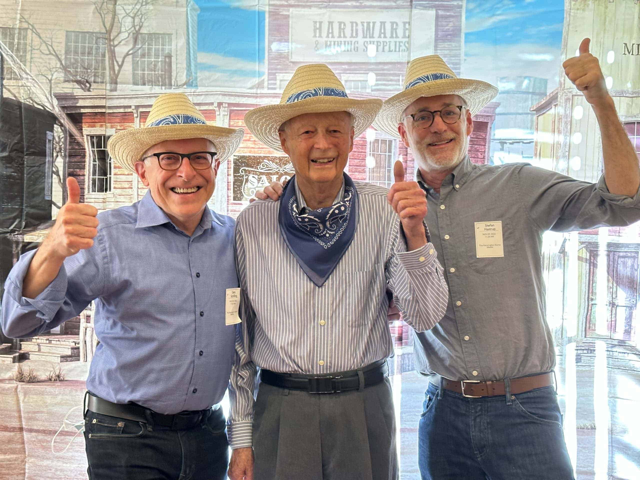 residents and team members dressed for western themed event