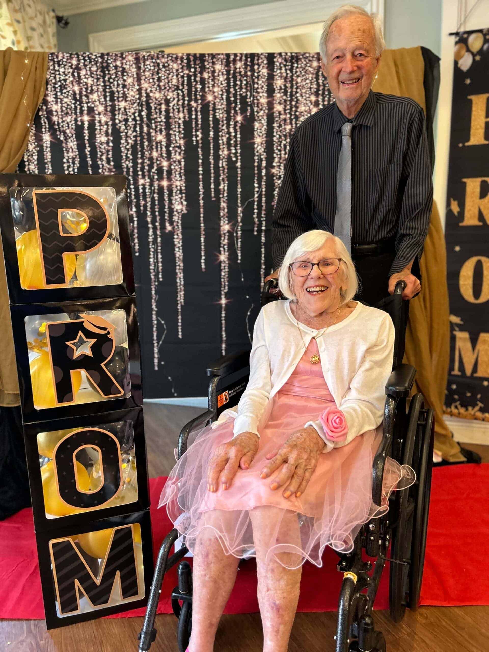 resident couple at community prom event