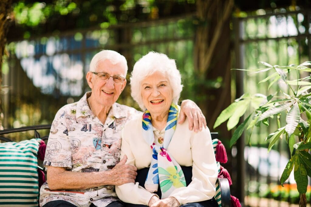 older couple living together at their senior living community