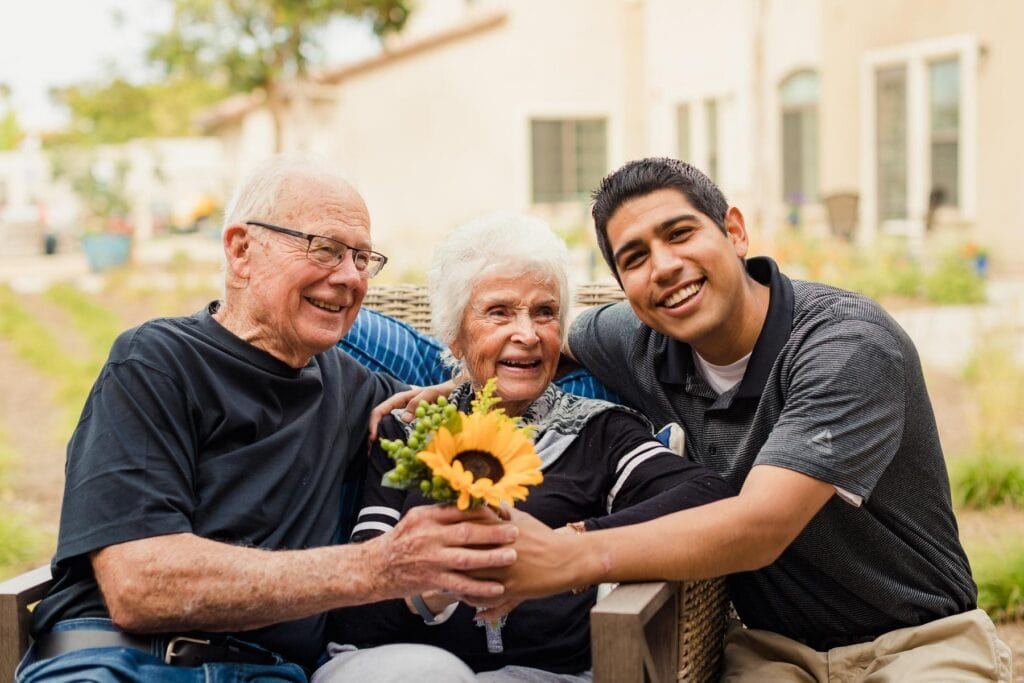 Elderly couple undergoing Parkinson’s care at Sierra Madre